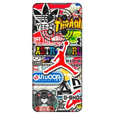 Xiaomi Redmi Phone Skins (All Models) - Multi Brands Sticker Graffiti - 3D Embossed Finish (L-37) Redmi Note 14 Pro 5G