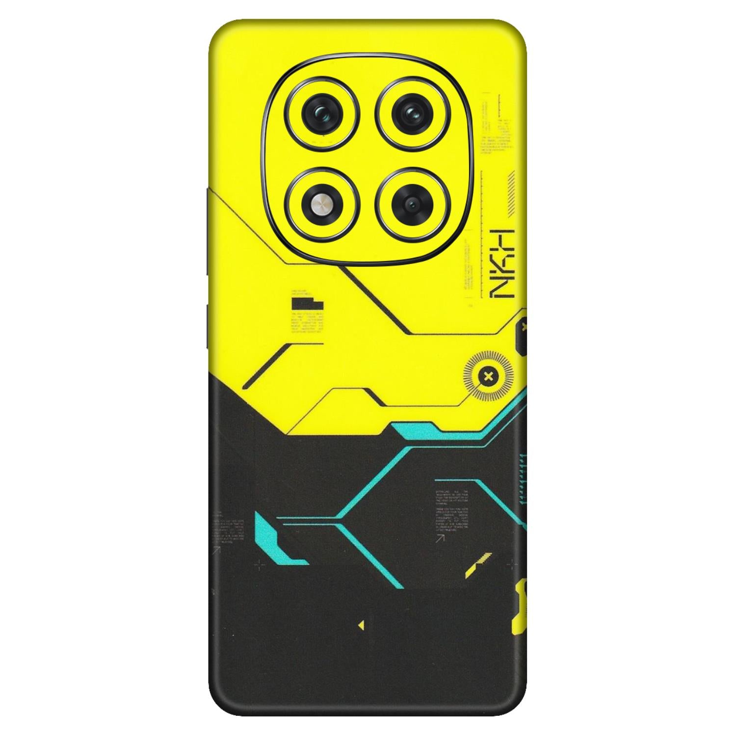 Xiaomi Redmi Phone Skins (All Models) - Black Yellow Technica - Matte Finish (M-53) Redmi Note 14 Pro 5G