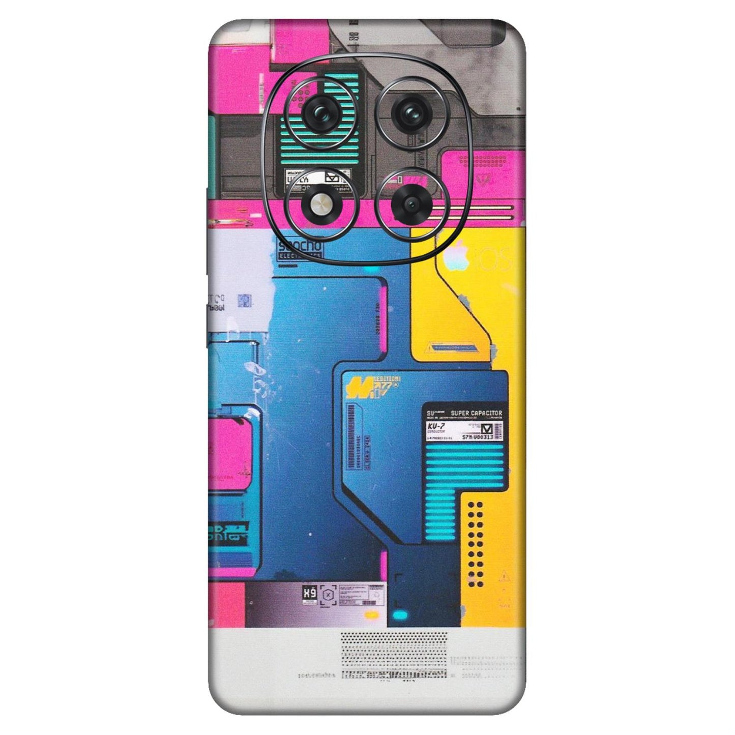 Xiaomi Redmi Phone Skins (All Models) - Colourfull Motherboard Internals - Matte Finish (M-55) Redmi Note 14 Pro 5G
