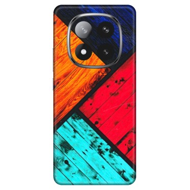 Xiaomi Redmi Phone Skins (All Models) - Colourful Wood Panels Abstract - 3D Embossed Finish (L-09) Redmi Note 14 Pro Plus 5G
