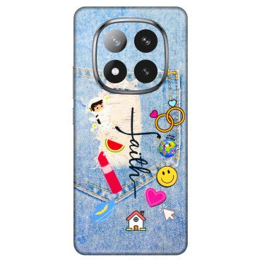 Xiaomi Redmi Phone Skins (All Models) - Denim Jeans Pocket - 3D Embossed Finish (L-134) Redmi Note 14 Pro Plus 5G