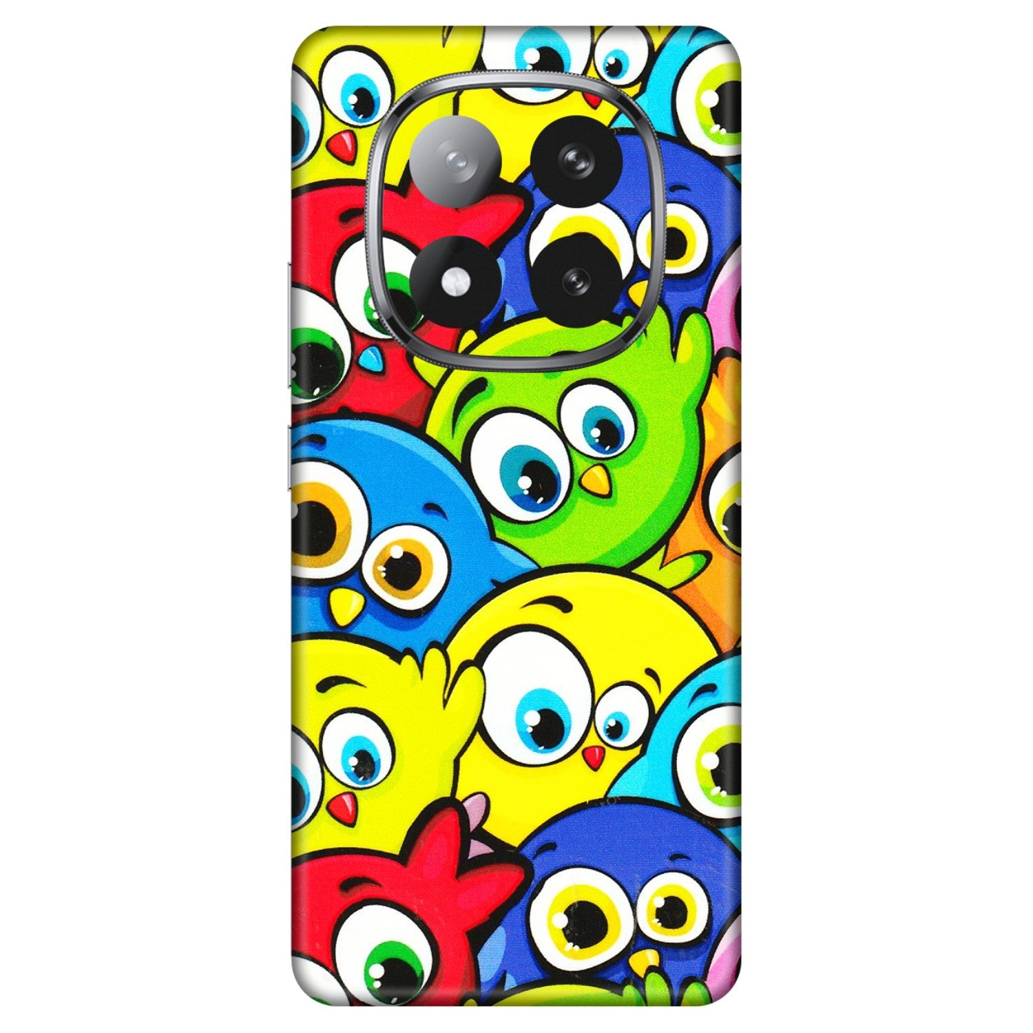 Xiaomi Redmi Phone Skins (All Models) - Cute Fluffy Birds - 3D Embossed Finish (L-213) Redmi Note 14 Pro Plus 5G