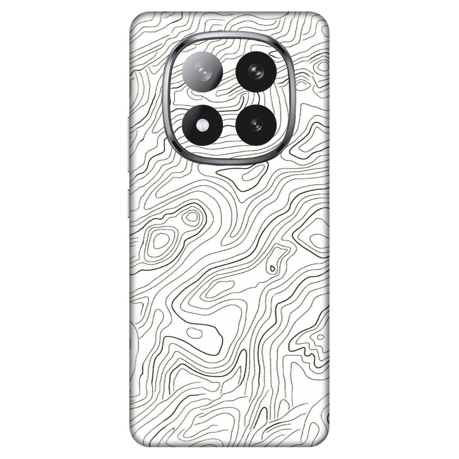 Xiaomi Redmi Phone Skins (All Models) - White Black Swirls - 3D Embossed Finish (L-219) Redmi Note 14 Pro Plus 5G
