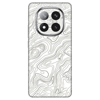 Xiaomi Redmi Phone Skins (All Models) - White Black Swirls - 3D Embossed Finish (L-219) Redmi Note 14 Pro Plus 5G