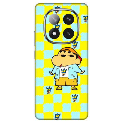 Xiaomi Redmi Phone Skins (All Models) - Yellow Blue Shinchan Cute - 3D Embossed Finish (L-221) Redmi Note 14 Pro Plus 5G