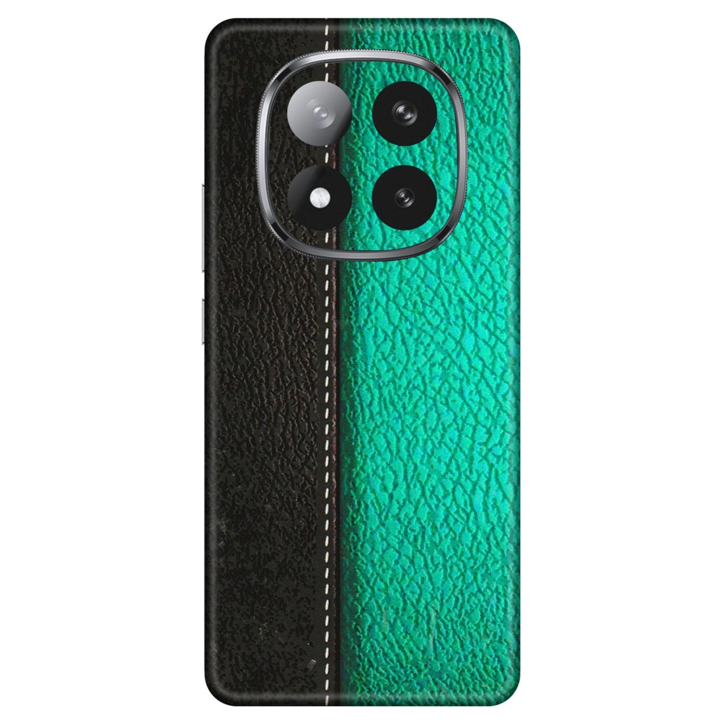 Xiaomi Redmi Phone Skins (All Models) - Black Green Dual  Leather Stich - 3D Embossed Finish (L-233) Redmi Note 14 Pro Plus 5G