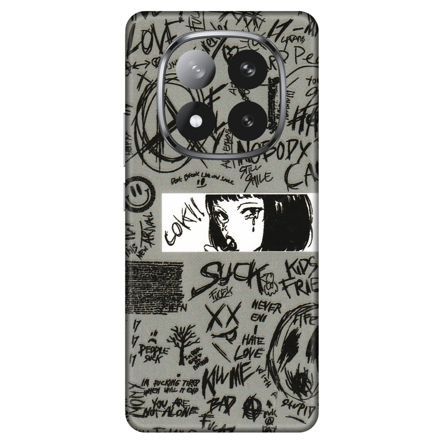 Xiaomi Redmi Phone Skins (All Models) - Never Have Love Anime - 3D Embossed Finish (L-260) Redmi Note 14 Pro Plus 5G
