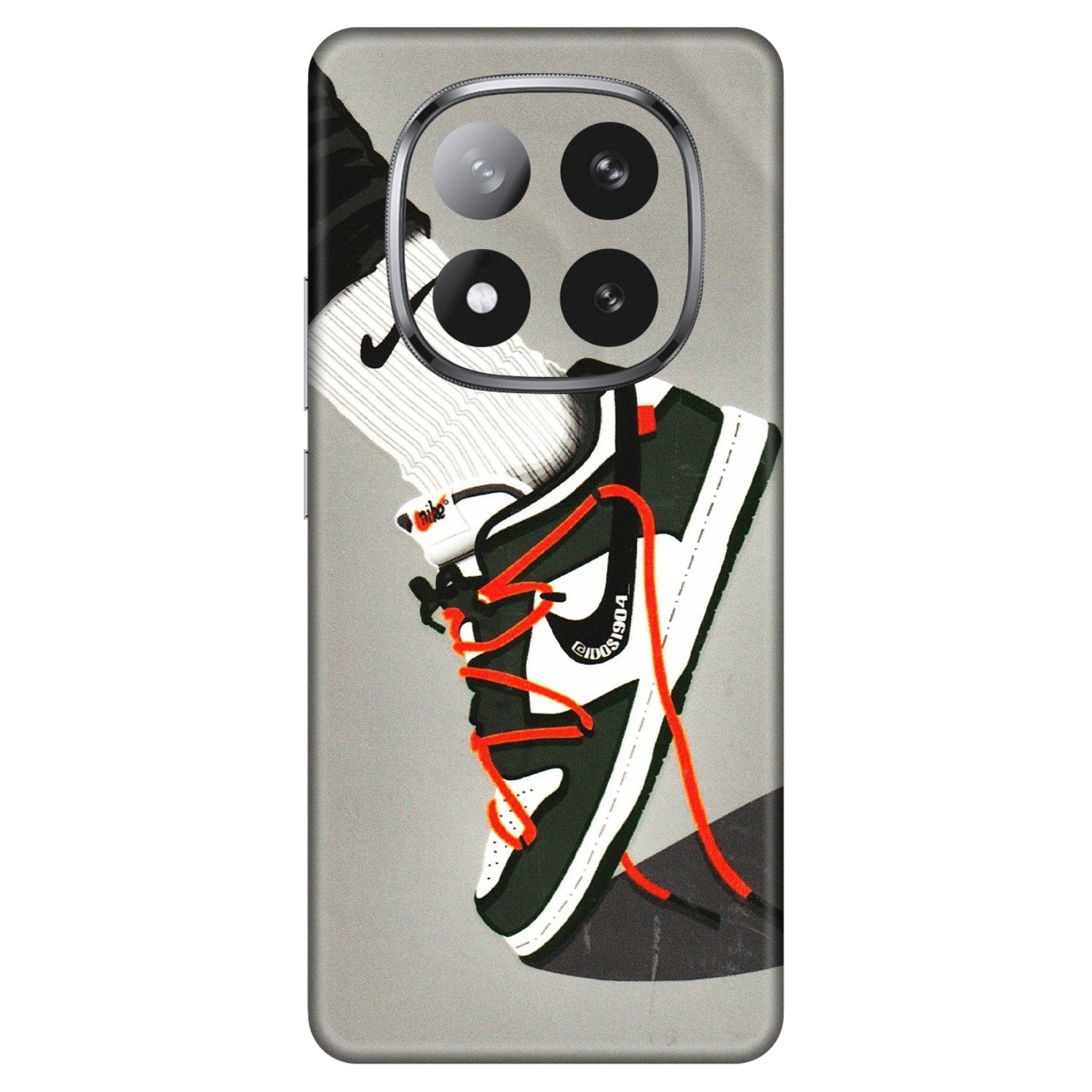 Xiaomi Redmi Phone Skins (All Models) - New Grey Sneaker - 3D Embossed Finish (L-261) Redmi Note 14 Pro Plus 5G