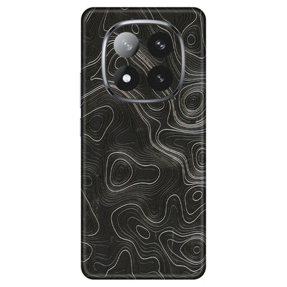 Xiaomi Redmi Phone Skins (All Models) - Abstract White Line Map - 3D Embossed Finish (L-269) Redmi Note 14 Pro Plus 5G