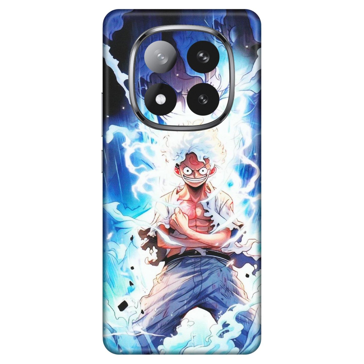 Xiaomi Redmi Phone Skins (All Models) - Blue Thunder Luffy Anime - Matte Finish (M-132) Redmi Note 14 Pro Plus 5G