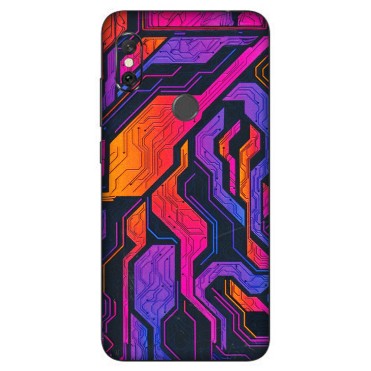 Xiaomi Redmi Phone Skins (All Models) - Tech Circuits Futuristic - 3D Embossed Finish (L-07) Redmi Note 6 Pro