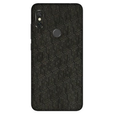 Xiaomi Redmi Phone Skins (All Models) - Black Abstract Pattern - 3D Embossed Finish (L-117) Redmi Note 6 Pro