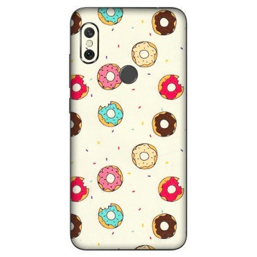 Xiaomi Redmi Phone Skins (All Models) - Mini Donuts Doodle Art - 3D Embossed Finish (L-122) Redmi Note 6 Pro