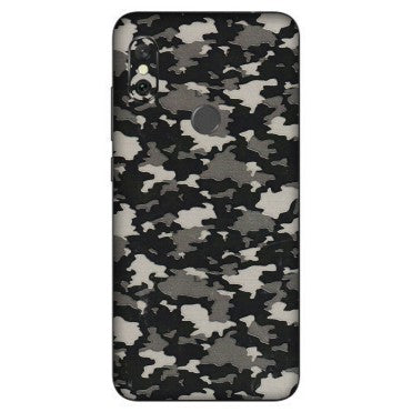 Xiaomi Redmi Phone Skins (All Models) - Black/Grey Camoflaunge - 3D Embossed Finish (L-142) Redmi Note 6 Pro