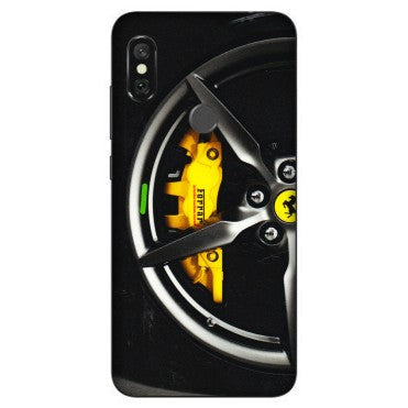 Xiaomi Redmi Phone Skins (All Models) - Ferrari Wheel Alloy - 3D Embossed Finish (L-173) Redmi Note 6 Pro