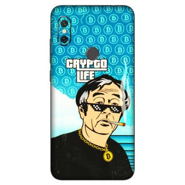 Xiaomi Redmi Phone Skins (All Models) - Crypto Thug Life - 3D Embossed Finish (L-179) Redmi Note 6 Pro