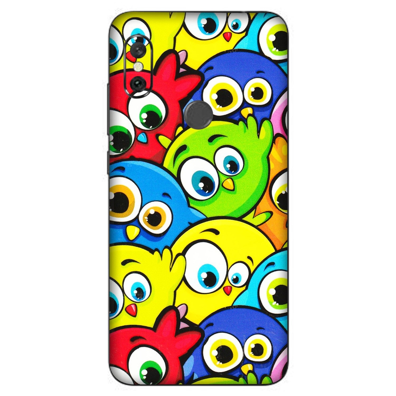 Xiaomi Redmi Phone Skins (All Models) - Cute Fluffy Birds - 3D Embossed Finish (L-213) Redmi Note 6 Pro