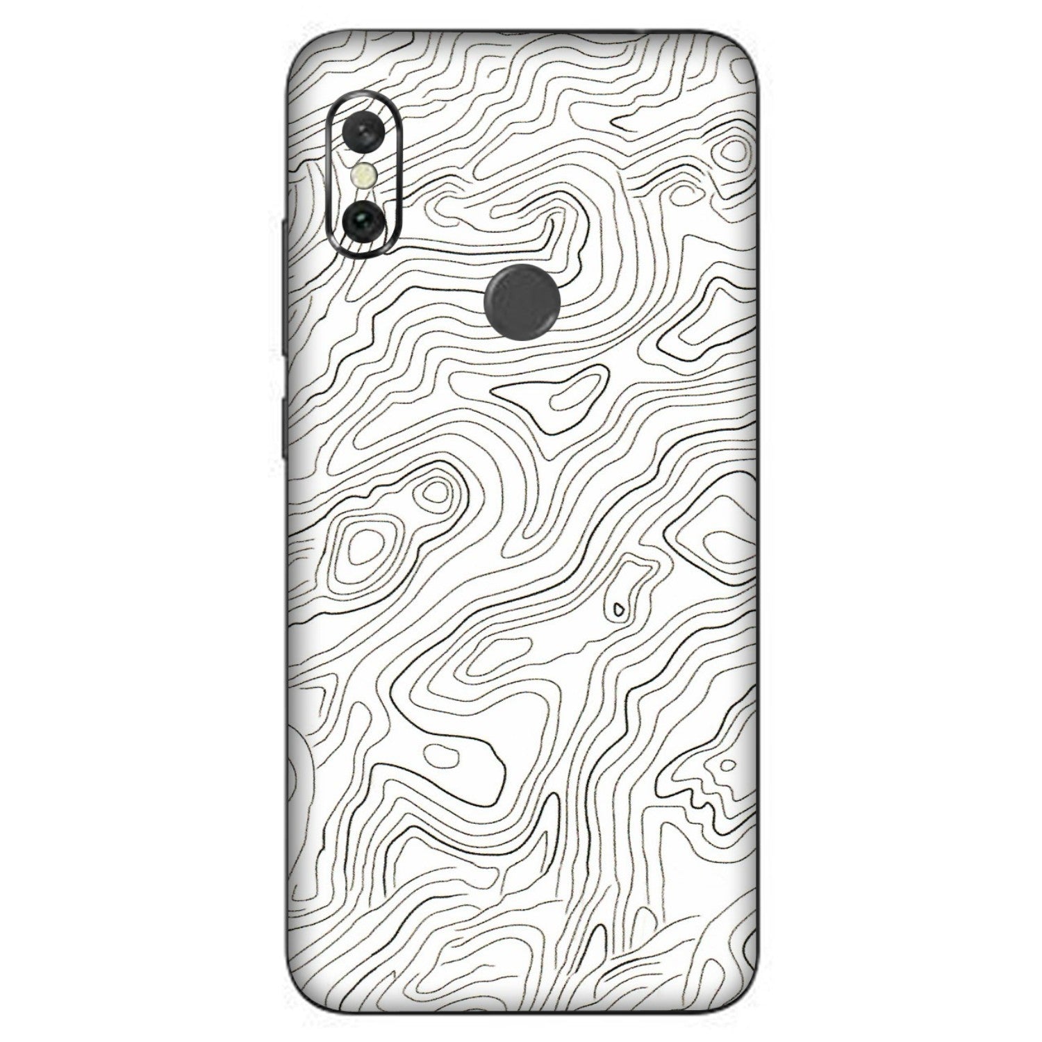 Xiaomi Redmi Phone Skins (All Models) - White Black Swirls - 3D Embossed Finish (L-219) Redmi Note 6 Pro