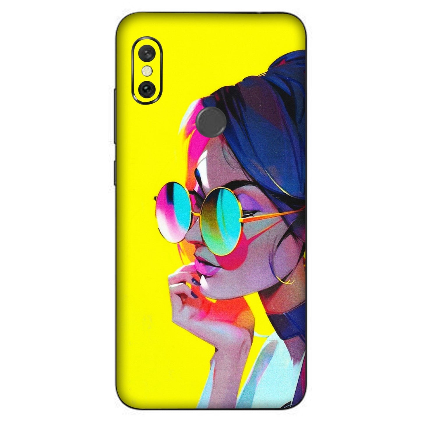 Xiaomi Redmi Phone Skins (All Models) - Bold Stylish Girl - 3D Embossed Finish (L-222) Redmi Note 6 Pro