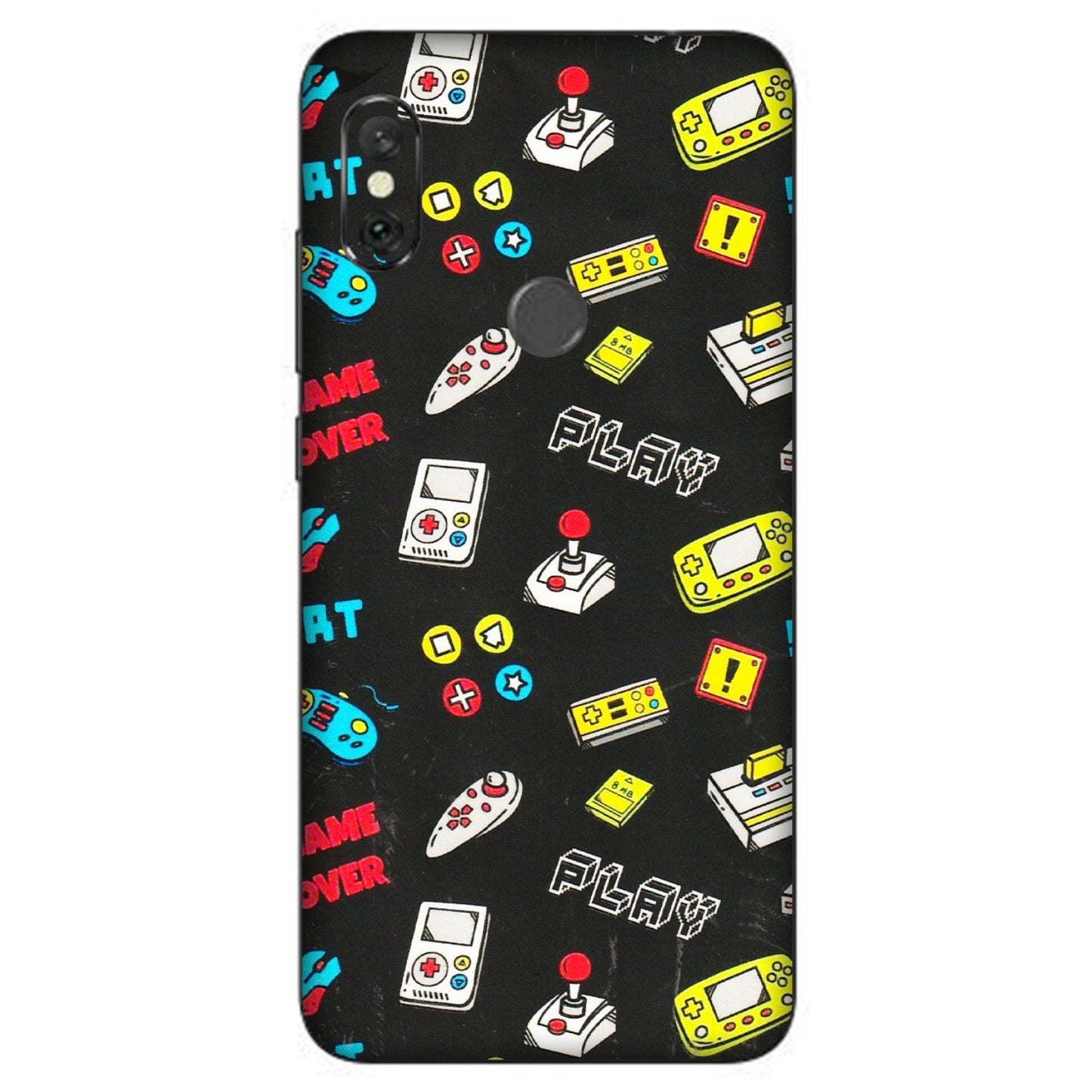 Xiaomi Redmi Phone Skins (All Models) - Gaming Doodles - 3D Embossed Finish (L-224) Redmi Note 6 Pro