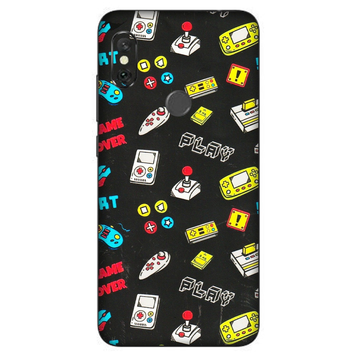 Xiaomi Redmi Phone Skins (All Models) - Gaming Doodles - 3D Embossed Finish (L-224) Redmi Note 6 Pro