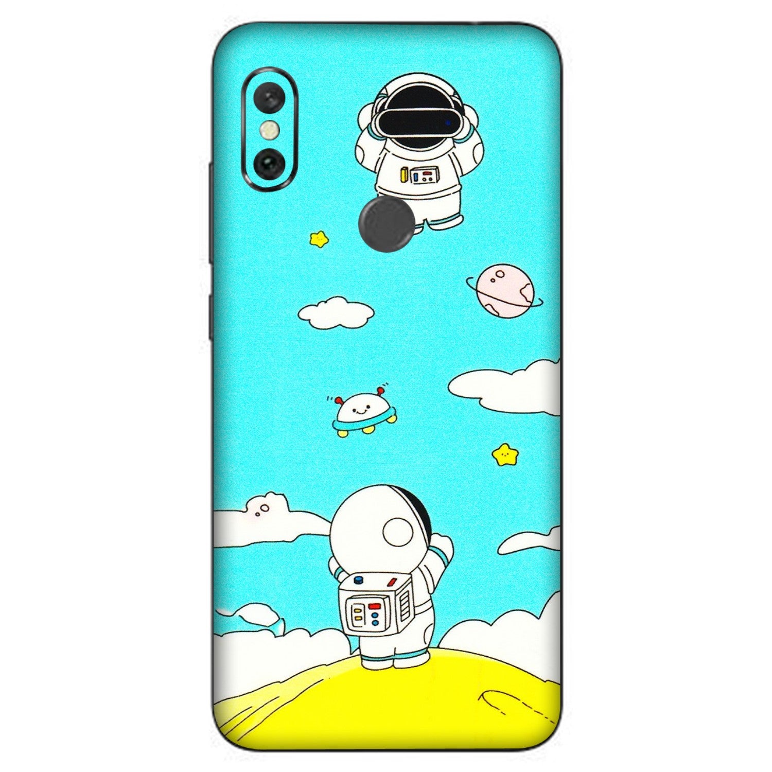 Xiaomi Redmi Phone Skins (All Models) - Blue Skies Astro Float - 3D Embossed Finish (L-230) Redmi Note 6 Pro