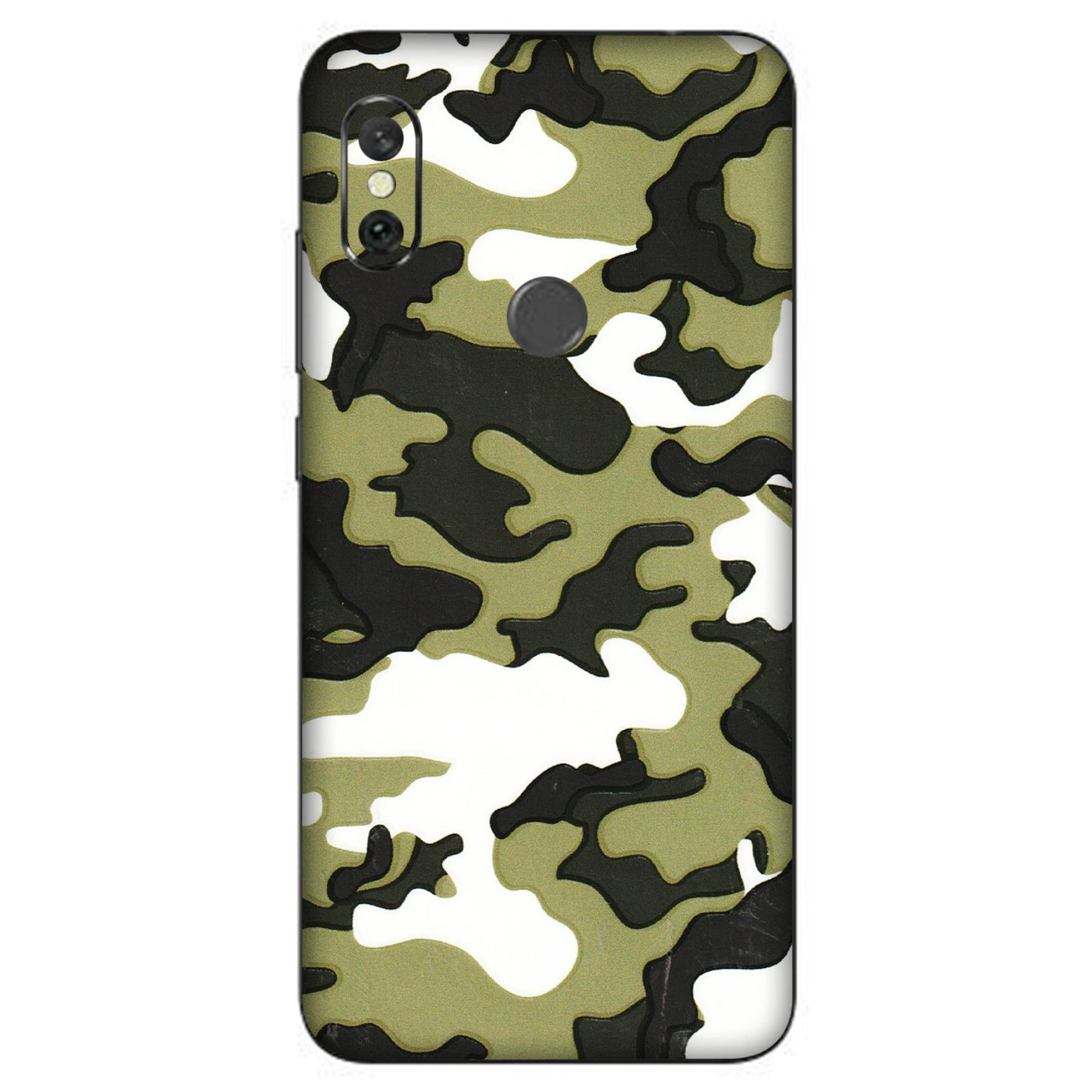 Xiaomi Redmi Phone Skins (All Models) - Camouflages White And Green - 3D Embossed Finish (L-243) Redmi Note 6 Pro