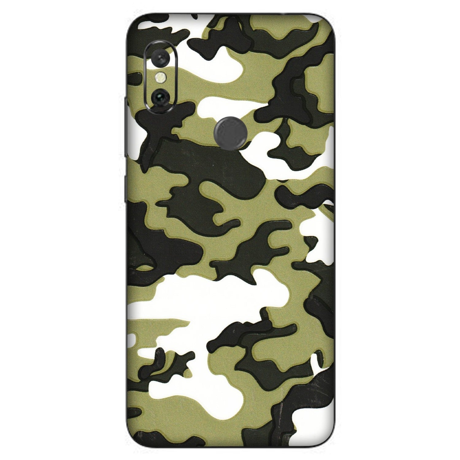 Xiaomi Redmi Phone Skins (All Models) - Camouflages White And Green - 3D Embossed Finish (L-243) Redmi Note 6 Pro