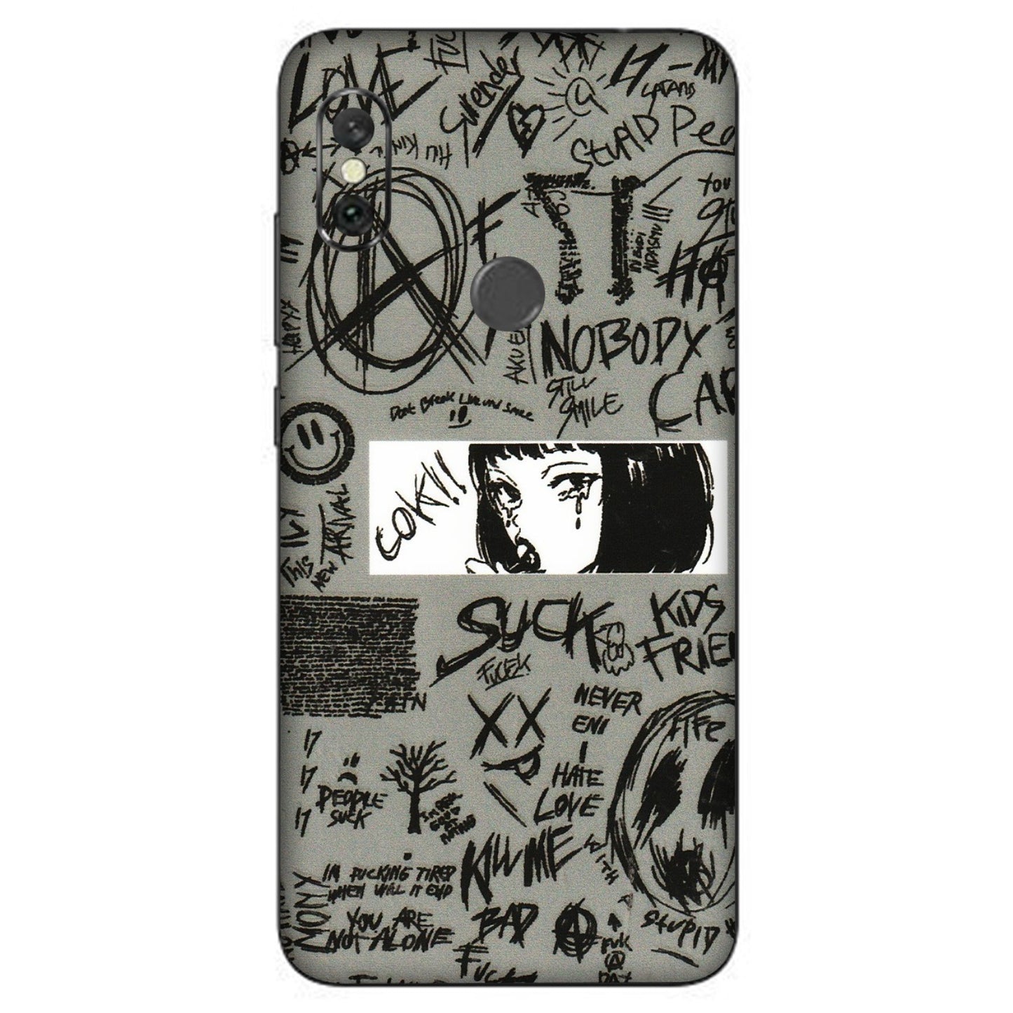 Xiaomi Redmi Phone Skins (All Models) - Never Have Love Anime - 3D Embossed Finish (L-260) Redmi Note 6 Pro