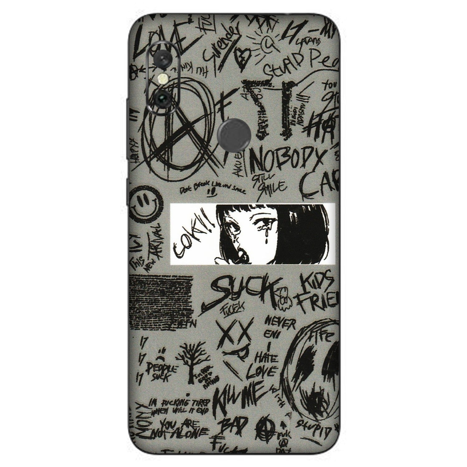 Xiaomi Redmi Phone Skins (All Models) - Never Have Love Anime - 3D Embossed Finish (L-260) Redmi Note 6 Pro