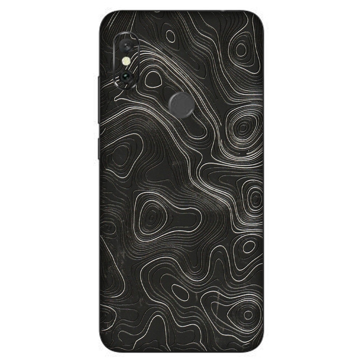 Xiaomi Redmi Phone Skins (All Models) - Abstract White Line Map - 3D Embossed Finish (L-269) Redmi Note 6 Pro