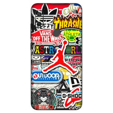 Xiaomi Redmi Phone Skins (All Models) - Multi Brands Sticker Graffiti - 3D Embossed Finish (L-37) Redmi Note 6 Pro