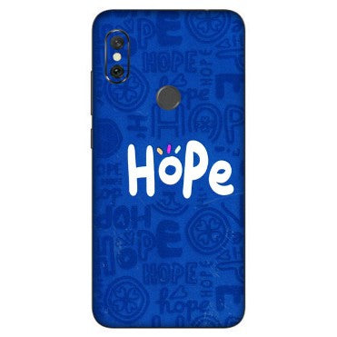 Xiaomi Redmi Phone Skins (All Models) - Hope Doodles Blue - 3D Embossed Finish (L-43) Redmi Note 6 Pro