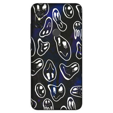Xiaomi Redmi Phone Skins (All Models) - Distorted Smileys - 3D Embossed Finish (L-92) Redmi Note 6 Pro