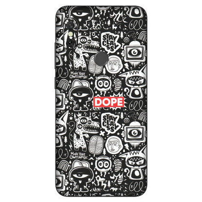 Xiaomi Redmi Phone Skins (All Models) - Dope Stay Classy Black Doodles - Matte Finish (M-126) Redmi Note 6 Pro