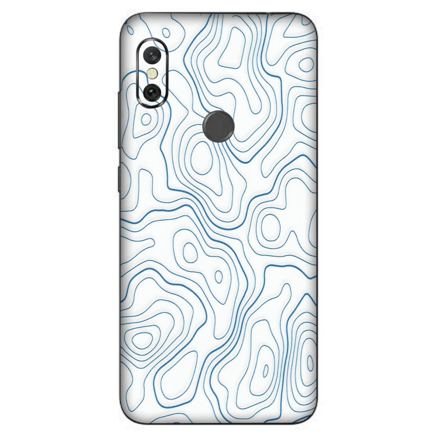 Xiaomi Redmi Phone Skins (All Models) - Blue And White Swirls - Matte Finish (M-139) Redmi Note 6 Pro