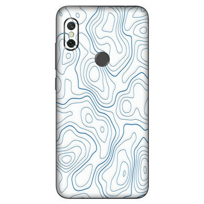 Xiaomi Redmi Phone Skins (All Models) - Blue And White Swirls - Matte Finish (M-139) Redmi Note 6 Pro