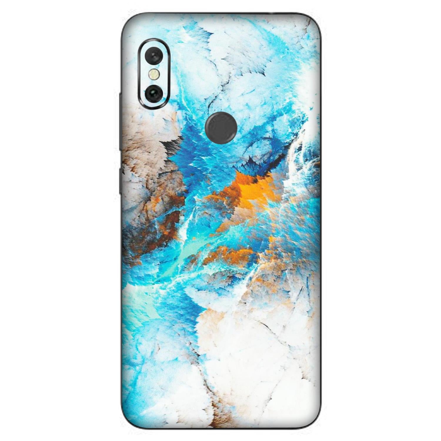 Xiaomi Redmi Phone Skins (All Models) - Blue Waves Abstract - Matte Finish (M-19) Redmi Note 6 Pro