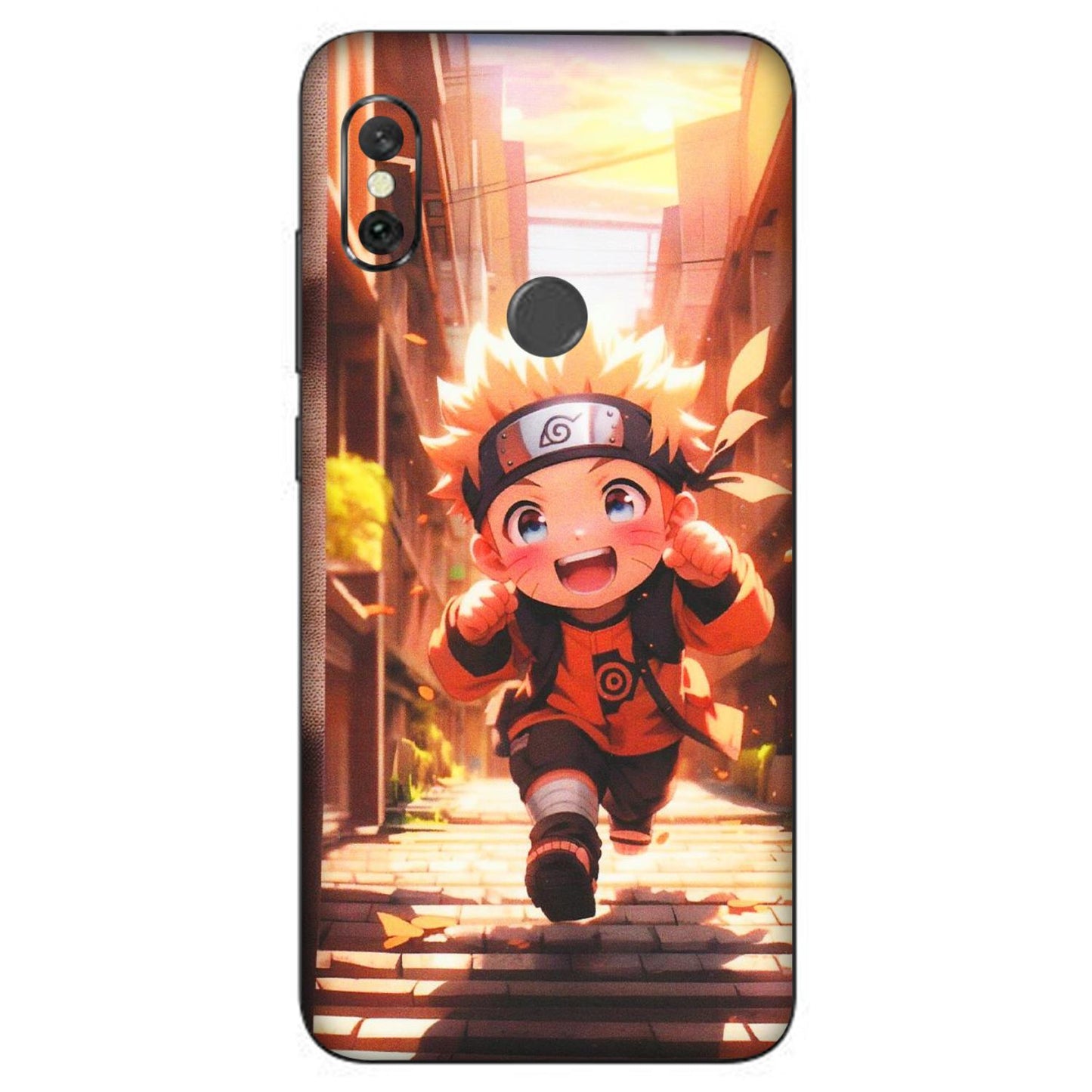 Xiaomi Redmi Phone Skins (All Models) - Naruto Cute Toon Running - Matte Finish (M-04) Redmi Note 6 Pro