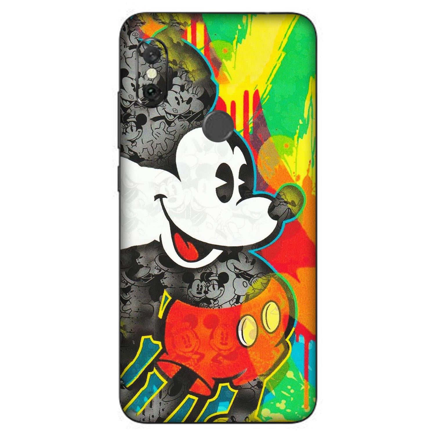 Xiaomi Redmi Phone Skins (All Models) - Multiple Mickey With Colourful Texture - Matte Finish (M-84) Redmi Note 6 Pro