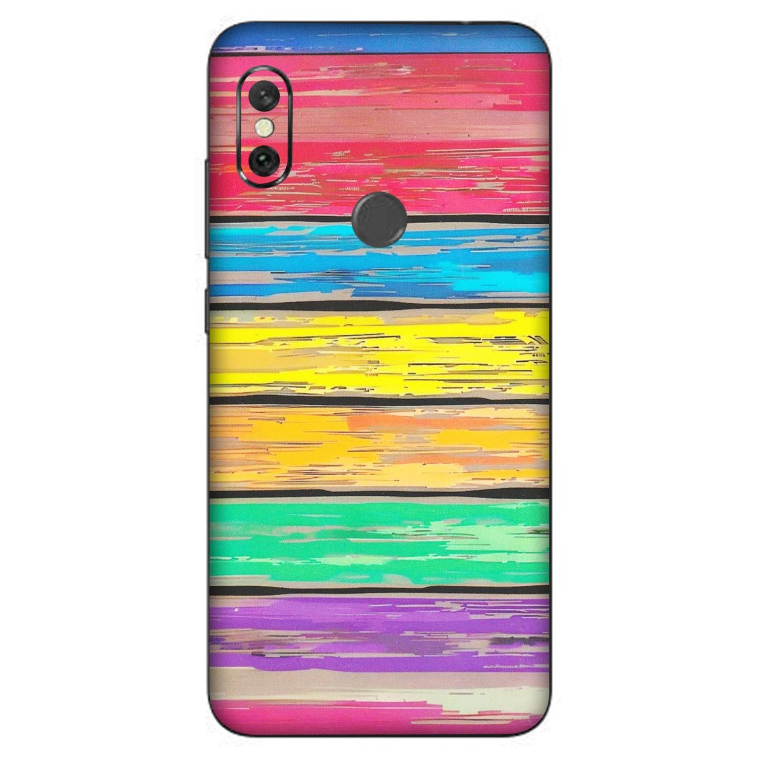 Xiaomi Redmi Phone Skins (All Models) - Multi Colour Wooden Wall - Matte Finish (M-96) Redmi Note 6 Pro
