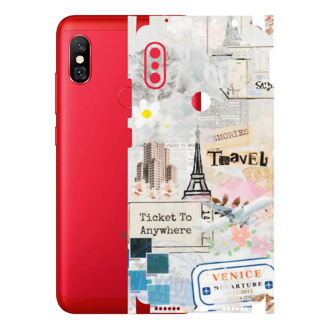 Xiaomi Redmi Phone Skins (All Models) - Travel Memories - Transparent Finish (T-09) Redmi Note 6 Pro