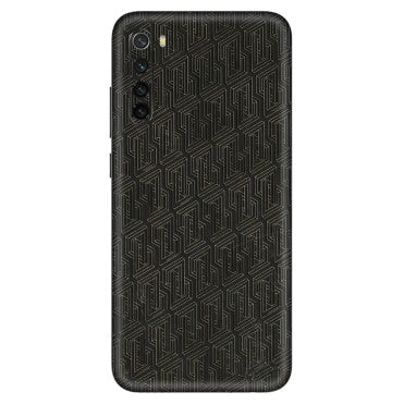 Xiaomi Redmi Phone Skins (All Models) - Black Abstract Pattern - 3D Embossed Finish (L-117) Redmi Note 8