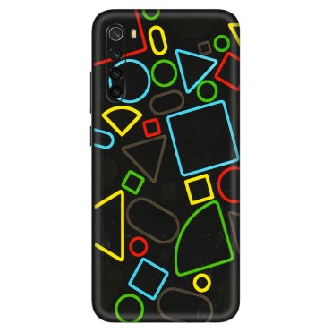 Xiaomi Redmi Phone Skins (All Models) - Black Shapes - 3D Embossed Finish (L-131) Redmi Note 8