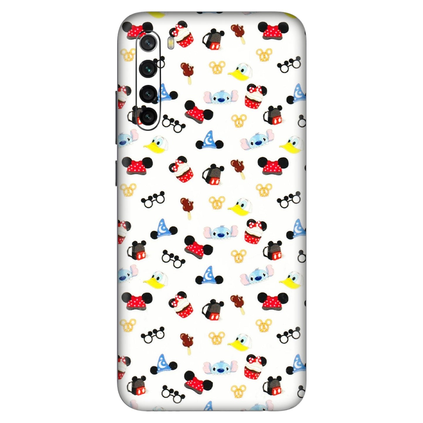 Xiaomi Redmi Phone Skins (All Models) - Minnie Mouse & Donald Doodles s - 3D Embossed Finish (L-194) Redmi Note 8