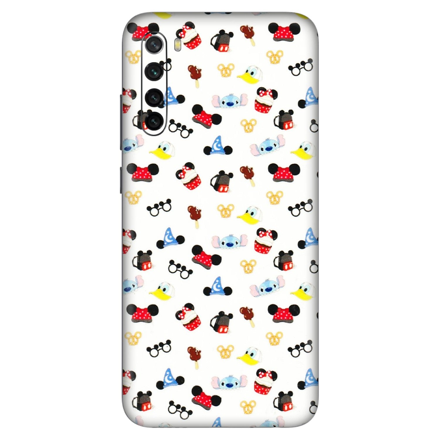 Xiaomi Redmi Phone Skins (All Models) - Minnie Mouse & Donald Doodles s - 3D Embossed Finish (L-194) Redmi Note 8