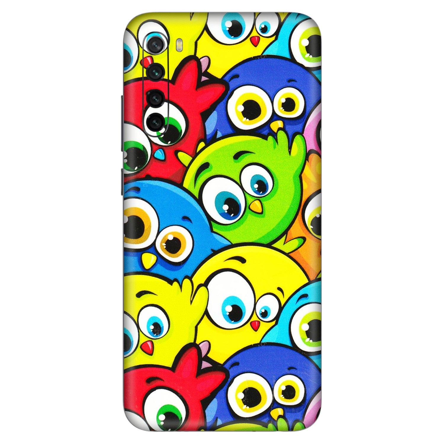 Xiaomi Redmi Phone Skins (All Models) - Cute Fluffy Birds - 3D Embossed Finish (L-213) Redmi Note 8