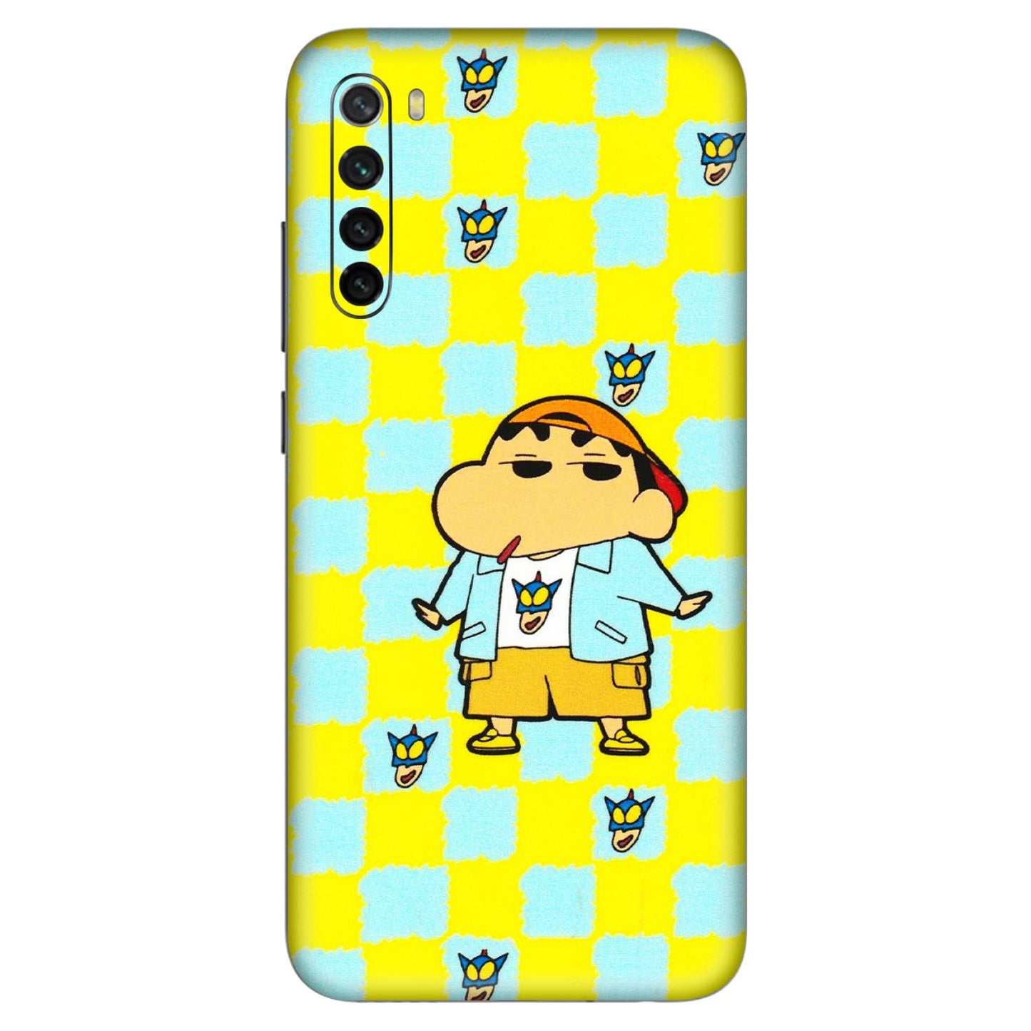 Xiaomi Redmi Phone Skins (All Models) - Yellow Blue Shinchan Cute - 3D Embossed Finish (L-221) Redmi Note 8