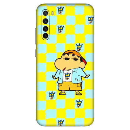 Xiaomi Redmi Phone Skins (All Models) - Yellow Blue Shinchan Cute - 3D Embossed Finish (L-221) Redmi Note 8