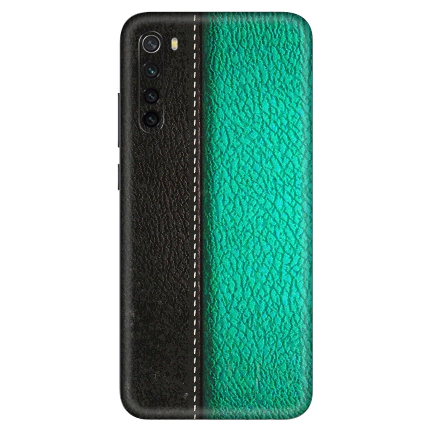Xiaomi Redmi Phone Skins (All Models) - Black Green Dual  Leather Stich - 3D Embossed Finish (L-233) Redmi Note 8